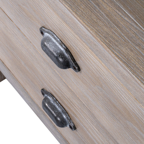 Wooden Bedside Cabinet 55cm Wide With 2 Drawers - Haldon