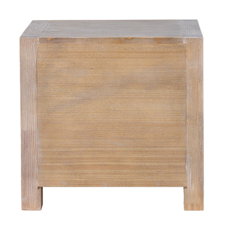 Wooden Bedside Cabinet 55cm Wide With 2 Drawers - Haldon