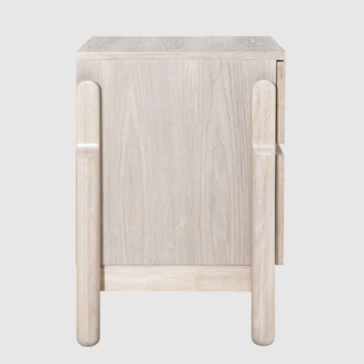Wooden Bedside Cabinet 57cm Wide With 2 Drawers - Whisper