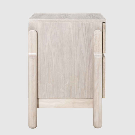 Wooden Bedside Cabinet 57cm Wide With 2 Drawers - Whisper