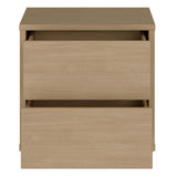 Wooden Bedside Cabinet Low With 2 Push-to-Open Drawers - Alice Springs