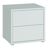 Wooden Bedside Cabinet Low With 2 Push-to-Open Drawers - Alice Springs