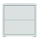 Wooden Bedside Cabinet Low With 2 Push-to-Open Drawers - Alice Springs