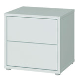 Wooden Bedside Cabinet Low With 2 Push-to-Open Drawers - Alice Springs