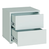Wooden Bedside Cabinet Low With 2 Push-to-Open Drawers - Alice Springs
