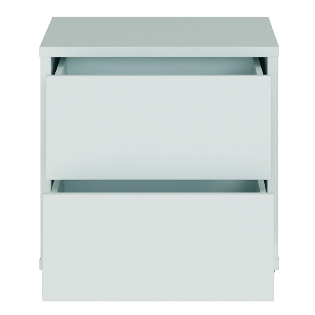 Wooden Bedside Cabinet Low With 2 Push-to-Open Drawers - Alice Springs