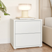 Wooden Bedside Cabinet Low With 2 Push-to-Open Drawers - Alice Springs