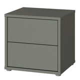 Wooden Bedside Cabinet Low With 2 Push-to-Open Drawers - Alice Springs