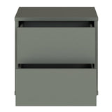 Wooden Bedside Cabinet Low With 2 Push-to-Open Drawers - Alice Springs