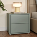 Wooden Bedside Cabinet Low With 2 Push-to-Open Drawers - Alice Springs