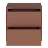 Wooden Bedside Cabinet Low With 2 Push-to-Open Drawers - Alice Springs
