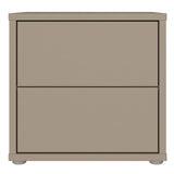 Wooden Bedside Cabinet Low With 2 Push-to-Open Drawers - Alice Springs