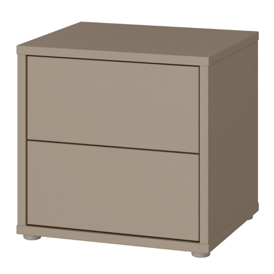 Wooden Bedside Cabinet Low With 2 Push-to-Open Drawers - Alice Springs