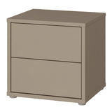 Wooden Bedside Cabinet Low With 2 Push-to-Open Drawers - Alice Springs