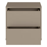 Wooden Bedside Cabinet Low With 2 Push-to-Open Drawers - Alice Springs