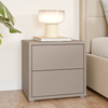 Wooden Bedside Cabinet Low With 2 Push-to-Open Drawers - Alice Springs