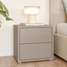 Wooden Bedside Cabinet Low With 2 Push-to-Open Drawers - Alice Springs