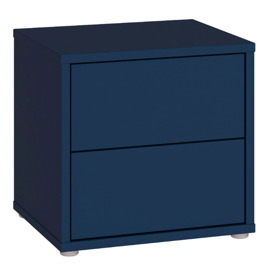 Wooden Bedside Cabinet Low With 2 Push-to-Open Drawers - Alice Springs