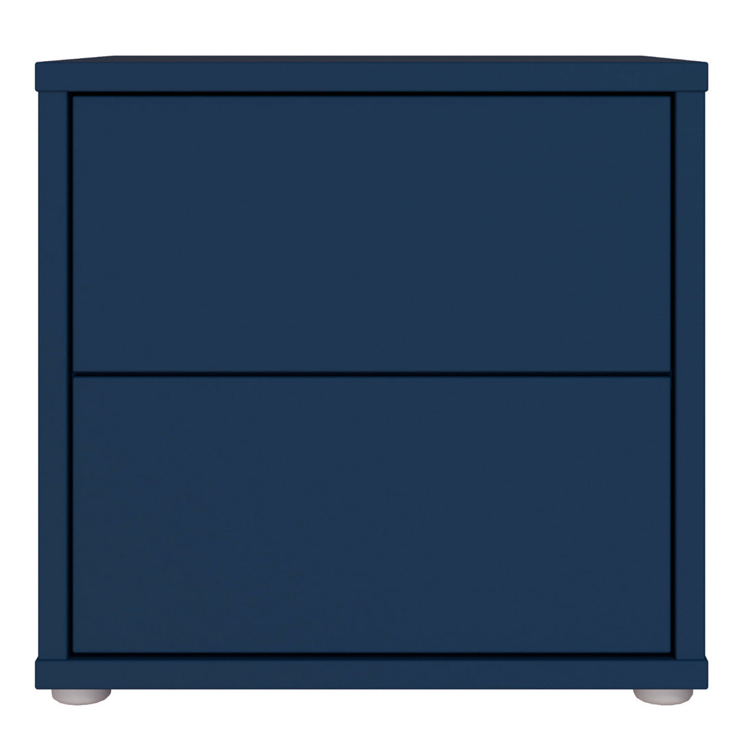 Wooden Bedside Cabinet Low With 2 Push-to-Open Drawers - Alice Springs