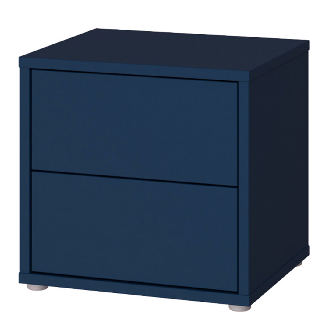 Wooden Bedside Cabinet Low With 2 Push-to-Open Drawers - Alice Springs