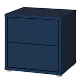 Wooden Bedside Cabinet Low With 2 Push-to-Open Drawers - Alice Springs
