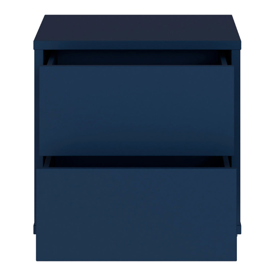 Wooden Bedside Cabinet Low With 2 Push-to-Open Drawers - Alice Springs