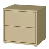 Wooden Bedside Cabinet Low With 2 Push-to-Open Drawers - Alice Springs