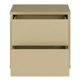 Wooden Bedside Cabinet Low With 2 Push-to-Open Drawers - Alice Springs