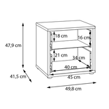 Wooden Bedside Cabinet Low With 2 Push-to-Open Drawers - Alice Springs