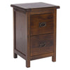 Wooden Bedside Cabinet Narrow With 2 Drawers - Boston