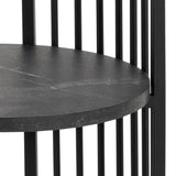 Wooden Bedside Cabinet Round - Strington