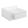 Wooden Bedside Cabinet Square Wall Hung With 1 Drawer - Ashlan