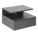 Wooden Bedside Cabinet Wall Hung With 1 Drawer - Ashlan