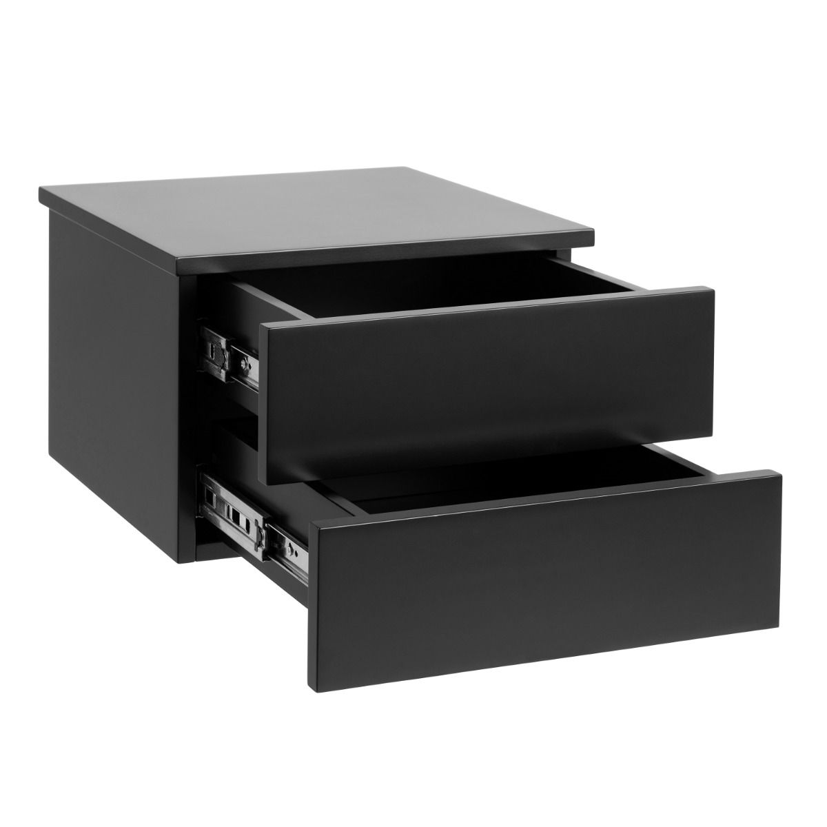 Wooden Bedside Cabinet Wall Hung With 2 Drawers - Avignon