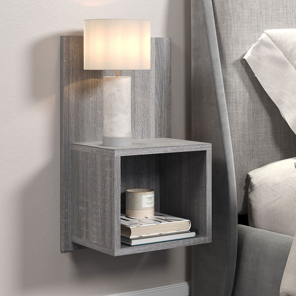 Wooden Bedside Cabinet Wall Hung in Set Of 2 - Kelly