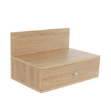 Wooden Bedside Cabinet Wall Hung With 1 Drawer in Set Of 2 - Kelly