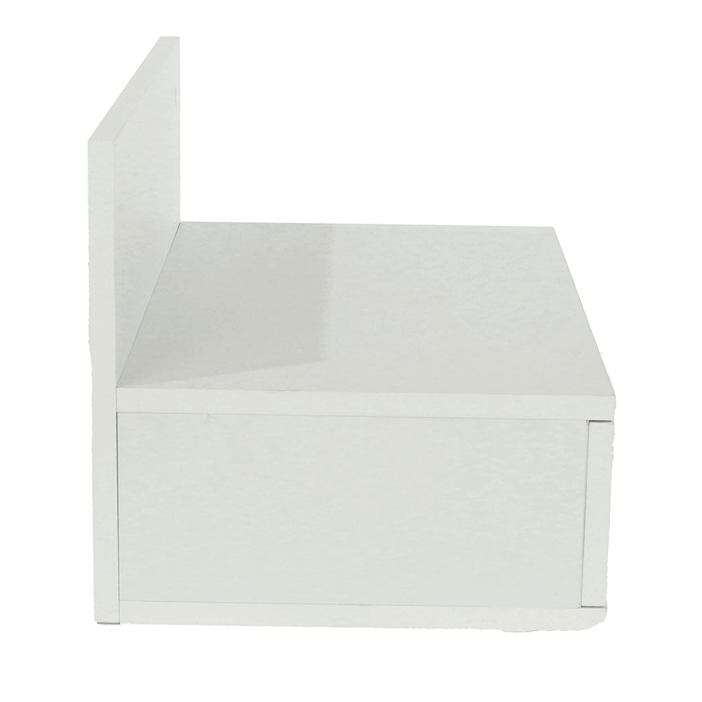 Wooden Bedside Cabinet Wall Hung With 1 Drawer in Set Of 2 - Kelly