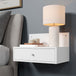 Wooden Bedside Cabinet Wall Hung With 1 Drawer in Set Of 2 - Kelly