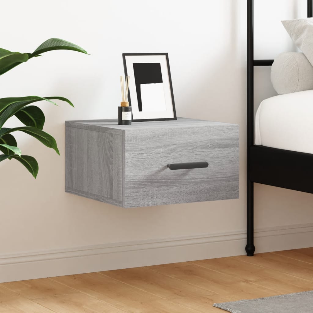 Wooden Bedside Cabinet Wall Mouted - Vantage Home