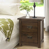 Wooden Bedside Cabinet Wide With 2 Drawers - Boston