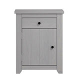 Wooden Bedside Cabinet With 1 Door And 1 Drawer - Havana