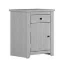 Wooden Bedside Cabinet With 1 Door And 1 Drawer - Havana