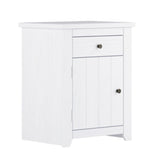 Wooden Bedside Cabinet With 1 Door And 1 Drawer - Havana