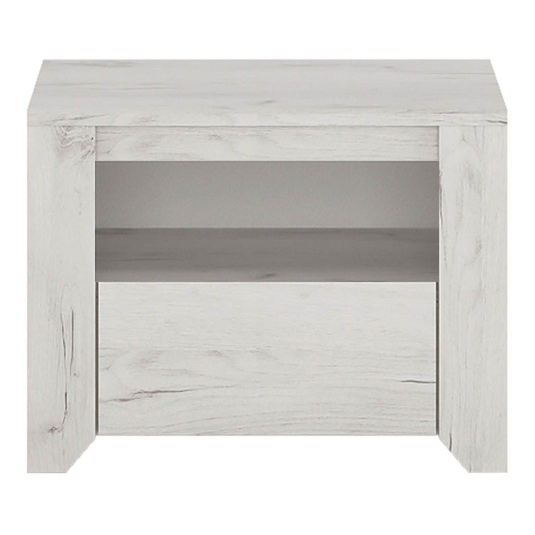 Wooden Bedside Cabinet With 1 Drawer - Angel