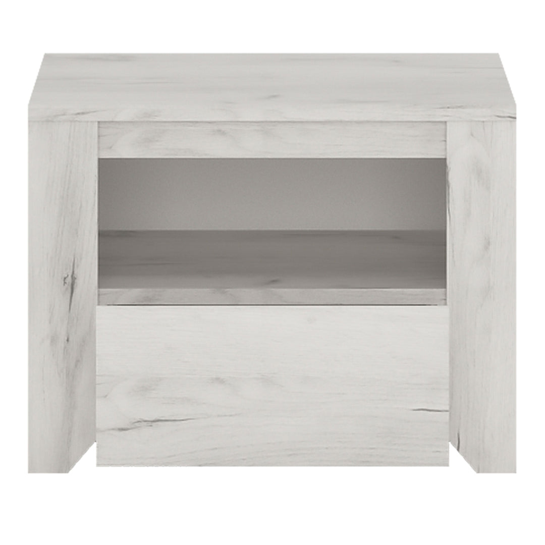 Wooden Bedside Cabinet With 1 Drawer - Angel