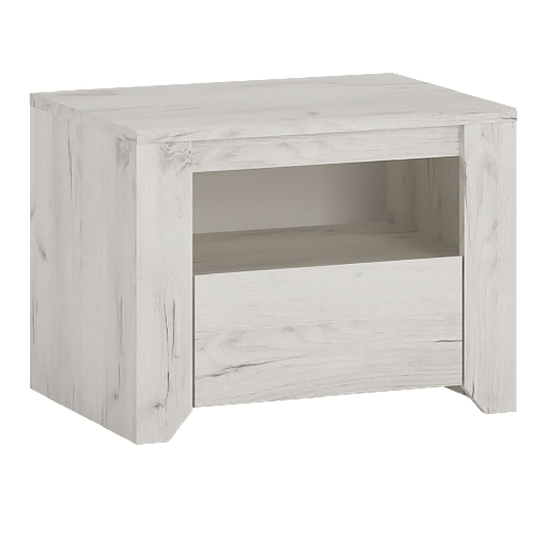 Wooden Bedside Cabinet With 1 Drawer - Angel