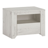 Wooden Bedside Cabinet With 1 Drawer - Angel