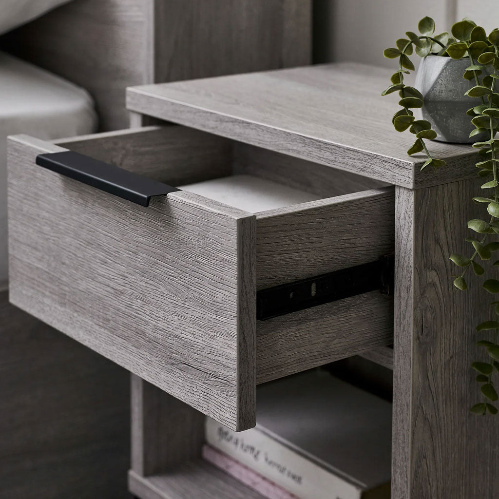 Wooden Bedside Cabinet With 1 Drawer - Bali