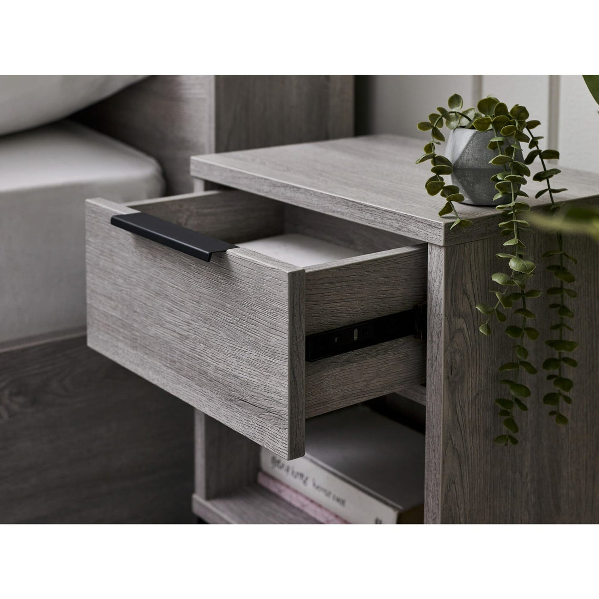 Wooden Bedside Cabinet With 1 Drawer - Bali