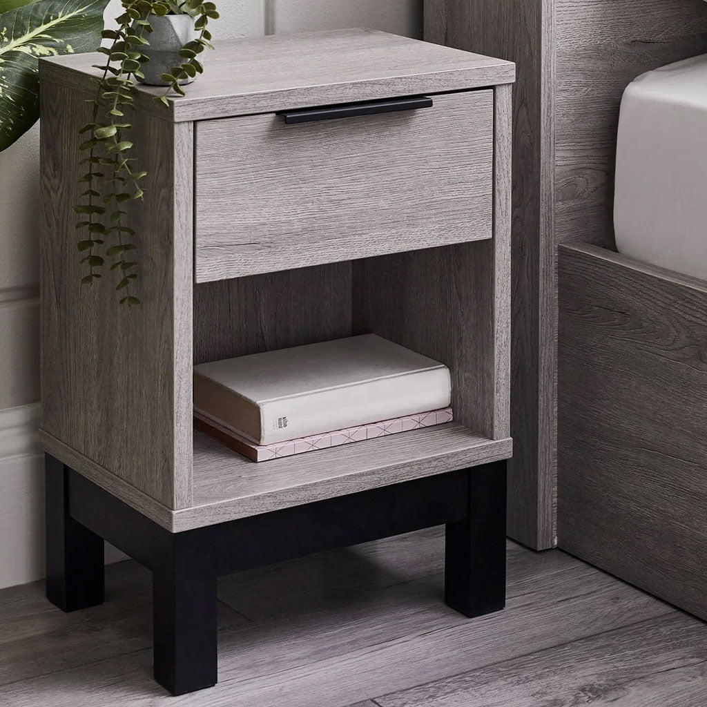Wooden Bedside Cabinet With 1 Drawer - Bali